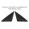 2pcs Rear Left Right Window Louver Bright Black Side Window
