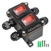 OELFFOW Waterproof On Off Toggle Switch Double Switch with Red