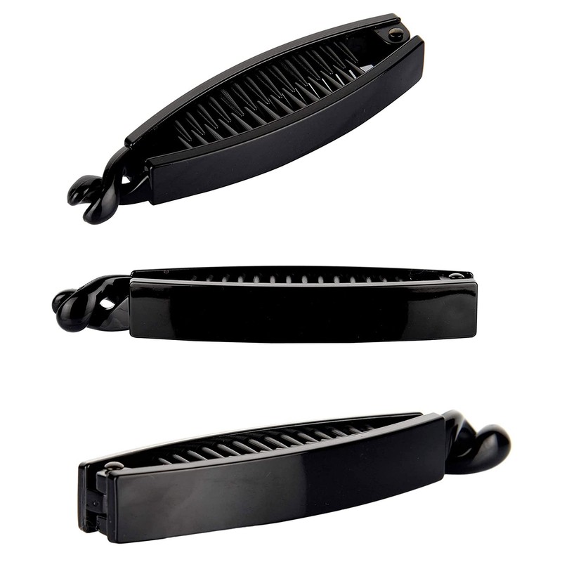 BHARATGAURAV Hair claws clips solid banana for women black colour