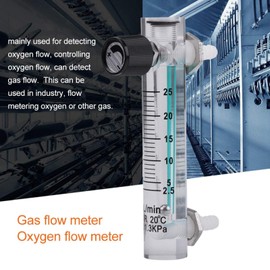 Tube Diameter Acrylic Flowmeter, LZQ-5 Flowmete 2.5-25 LPM Flow Meter with Control Valve for Oxygen/Air/Gas,