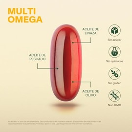 VITAL BOTANICS - Suplemento Alimenticio - Multi Omega 3-6-9 - Aceite de Linaza, Olivo y Aceite de Pescado - 120 Cápsulas - Multivitamínico para Adulto