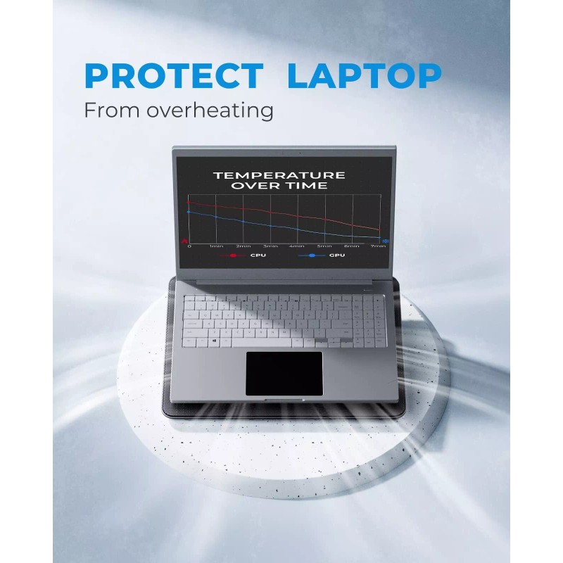 havit HV-F2056 15.6"-17" Laptop Cooler Cooling Pad - Slim Portable
