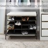 Simplify Shoe Cubby, 16 Compartment, Grey (23200-GREY)
