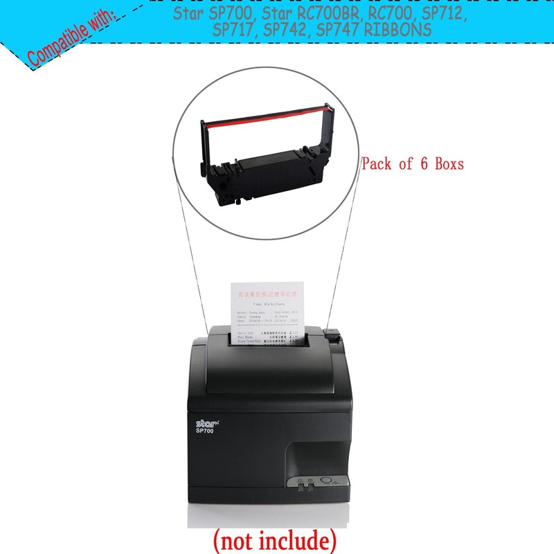 Printer Ribbon Cartridge Compatible with Star SP700, Star RC700BR, RC700,