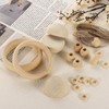 sourcing map 12Pcs Natural Wood Rings, 100mm/3.9inch Unfinished Smooth Macrame