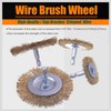 WENORA Wire Brush for Drill, 9 Pcs Brass Wire Wheel