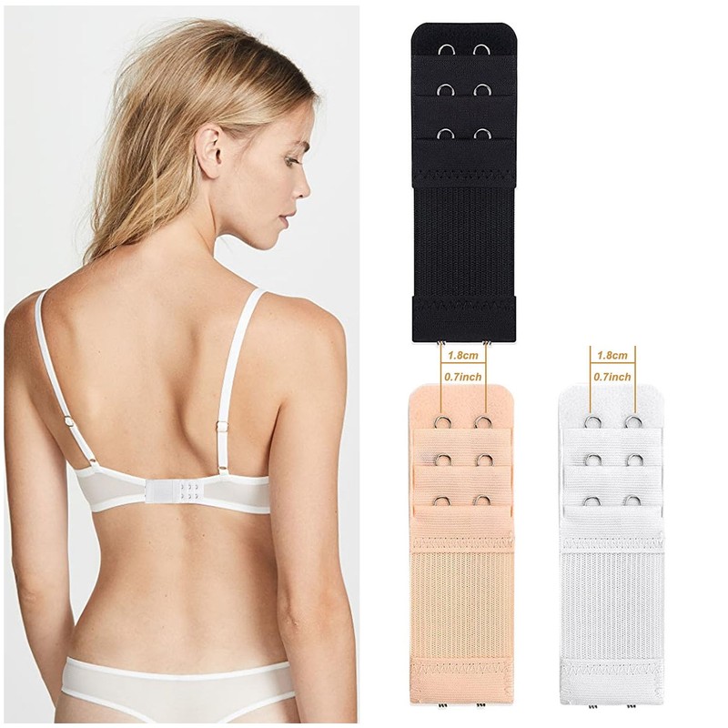 Hantoc 3 Pieces Bra Extender, Sof Bra Strap Extension Women's
