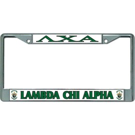 Lambda Chi Alpha Chrome License Plate Frame