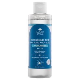 Nature Spell Witch Hazel Facial Toner, Reduces Blemishes & Tightens Pores, Infused with Hyaluronic Acid, Aloe Vera & Jasmine, 200ml