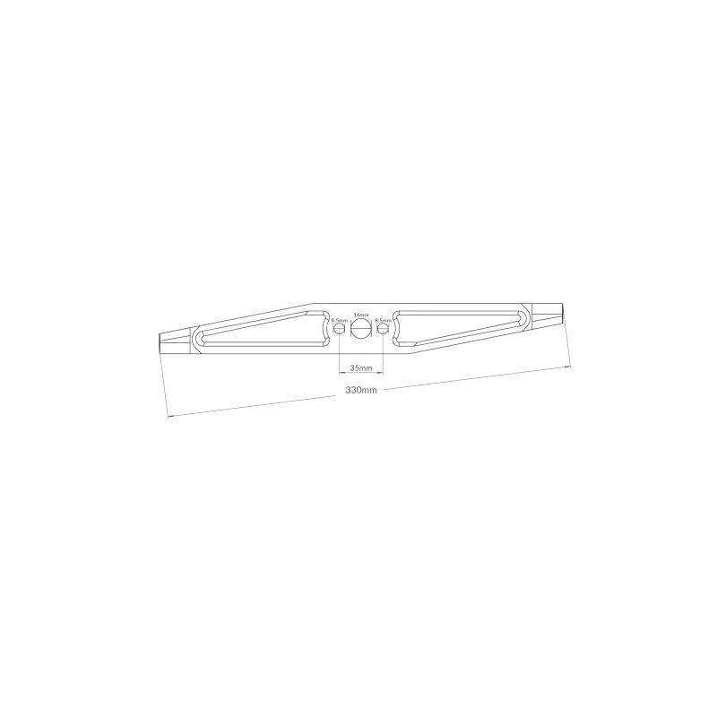 RedPart Lawnmower Blade Fits Flymo TC330 14" 15mm Hole Replaces