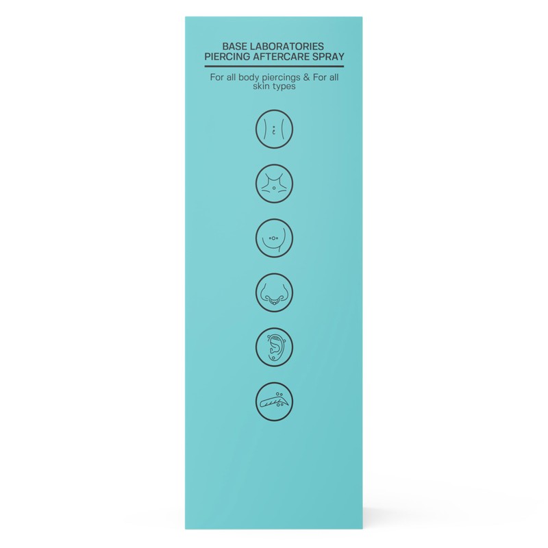 BASE LABORATORIES Piercing Aftercare Spray 4oz | Saline Spray for