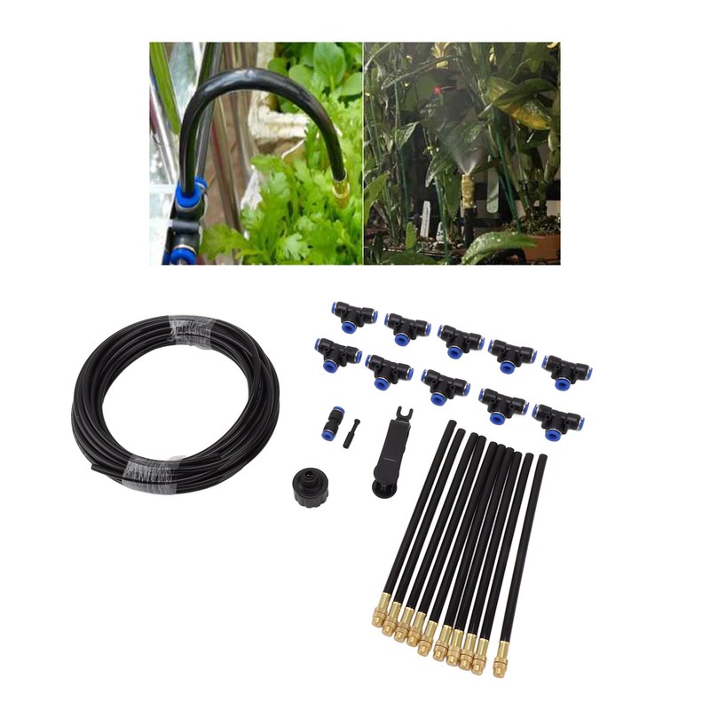 Above Ground Sprinkler System with 360 Degree Adjustable Bendable Nozzle
