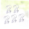 Zerodeko Shower Curtain Clips 10pcs 12x6cm Round Stable Plastic for