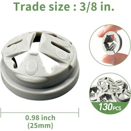 Arborix Electrical Box Knockout Plugs Romax Connectors Junction Box Adapter Non-metallic Push In Cable Connectors Snap In Conduits Fittings Plastic Connectors Trade Sizes 3/8 Inch 130 Pcs