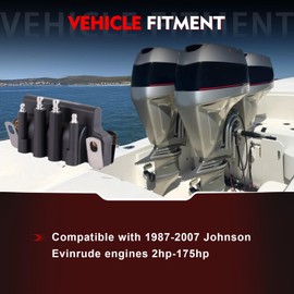 583740 583298 Dual Plug Wire Ignition Coil Compatible with 1987-2001 Johnson Evinrude OMC Engines 2hp - 175hp, Replace 0583740 583298 879614 18-5170 183-3740