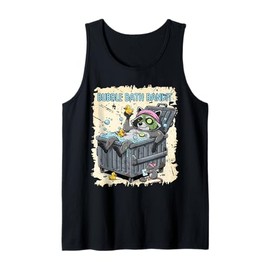 Bubble Bath Bandit Raccoon Funny Relaxing Animal Graphic Tank Top