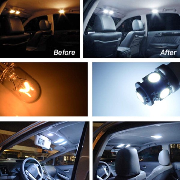 iJDMTOY Premium SMD LED Lights Interior Package Combo Compatible With 2010-up Mercedes-Benz W212 E350 E550 E63 AMG E-Class Coupe, Xenon White