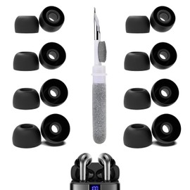 Vykyntow 8 Pairs Replacement Earbud Tips Compatible with TAGRY X08/X88 True Wireless Earbuds, Silicone Ear Tips, Fits in Case, XS/S/M/L, with 3-in-1 Cleaner Kit