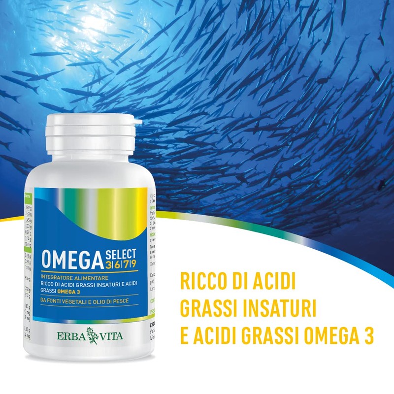 ERBA VITA Omega 3,6,7,9 integratore alimentare fonte naturale di Omega
