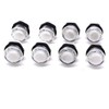 Arcity 8 Pcs 28mm Arcade Push Buttons Flash LED Illuminated