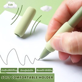 FLY CHOICE 4+10 Pcs Gel Ink Pens Retractable Pens Cute Pen 0.5mm Ballpoint Pen Office School Supplies for Girls Boys Women Men, Age 6+ (Green)