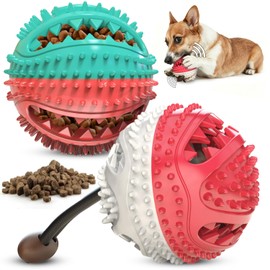 Paquete de 2 Pelota Juguete para Perros, Juguetes Interactivos para Perro, Comedero Interactivo para Comer Despacio, Ideal para la Limpieza y el Cuida