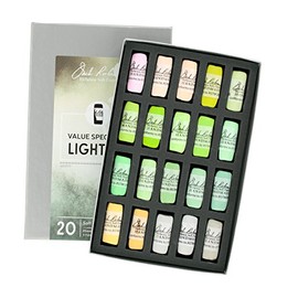 Jack Richeson 422922 Hand Rolled Soft Pastels Value Spectrum: Lights 3 (20 Piece Set)