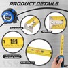Youyole 10 Pack Tape Measure with Fractions 1/8 Steel Measuring