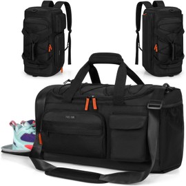 Gym Bag Backpack for Men and Women,35L Sports Duffle Bag with Shoes Laptop Compartment, Waterproof Travel Duffle Bag with Wet Pocket, Weekender Bag Carry On, Workout Overnight Backpack