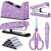 Yunlly 6 Pack Bling Office Stationery Set Desk Accessory Office