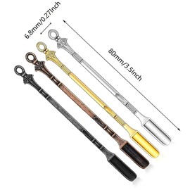 Lgqsunfa Small Shovel Spoon ，Mini Spoons，Mini Measuring Spoon，12 PCS Metal Retro Shovel Powder Spoons for Measuring Coffee, Spices, Sugar （4 Colors, 3.14in）