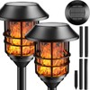 ZOOHAR Solar Pathway Flame Lights - Outdoor Solar LEDs with