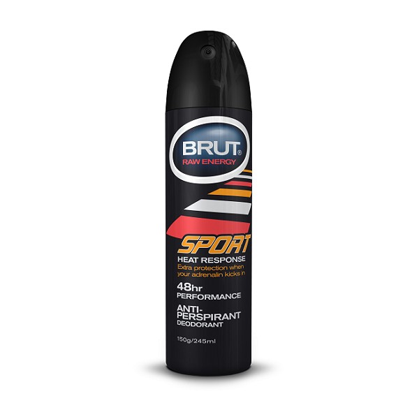 BRUT Raw Energy Sport 48hr Anti-Perspirant Deodorant Aerosol Spray 150g - Discontinued Product