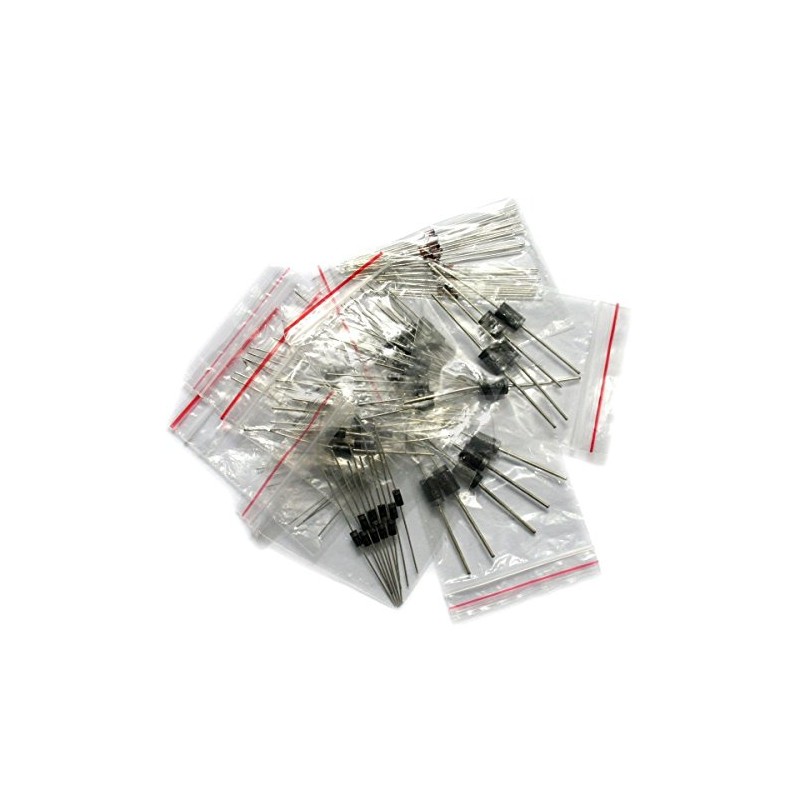 Zmart Diodes 8 Type 100 Pieces n4148-mbr 1 N4007 1 N5819 1 N5399 1 N5408 