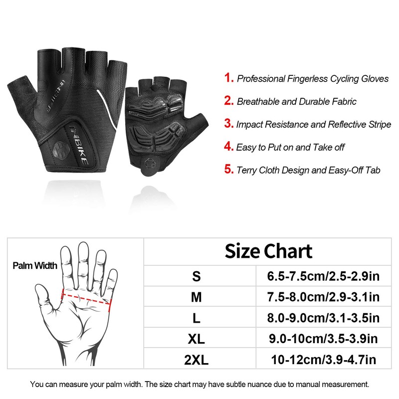 INBIKE Bike Bicycle Gloves 5mm Gel Pad Half Finger Cycling