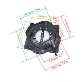 Xerun Swivel Car Seat Base,360 Degree Rotating Seat Swivel Base Steel Plate130kg Load Stool Swivel Plate Replacement for Most RV Commercial Vehicle, Engineering Vehicles(Black2)