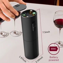 UNICHERRY Wine Bottle Opener,Corkscrew Wine Bottle Opener Kit with Foil Cutter,Battery Operated,Suitable for Travel, Gathering, Party, Dating, Gift.