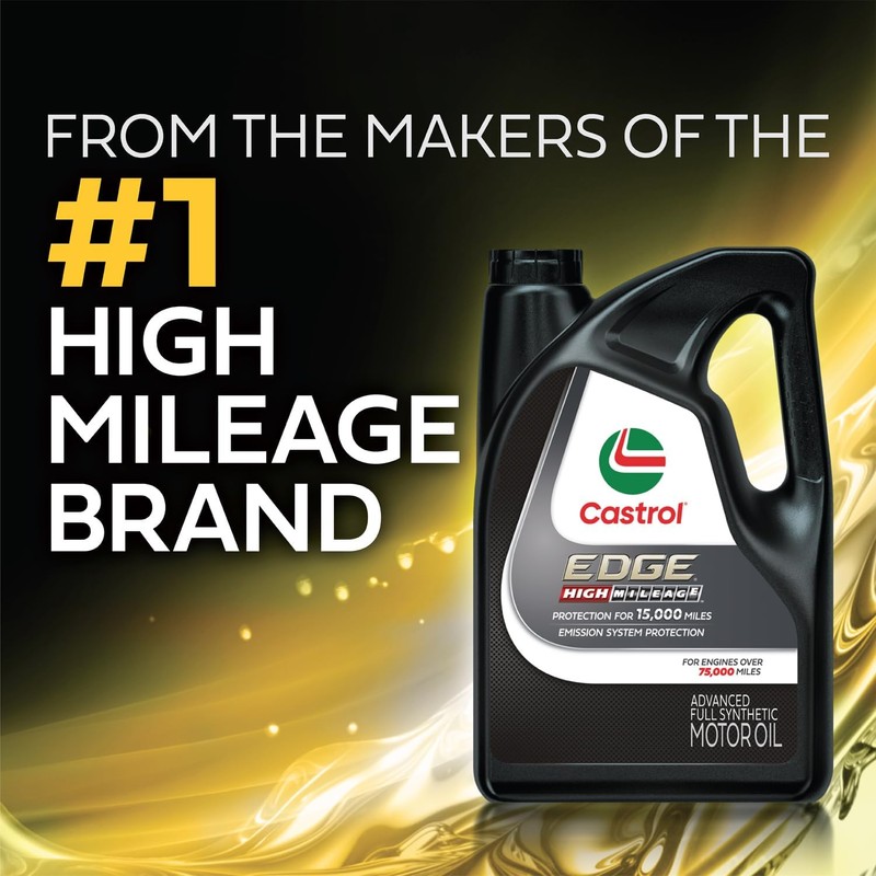 Castrol EDGE High Mileage 5W-30 Advanced Full Synthetic Motor Oil,