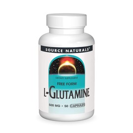 Source Naturals L-Glutamine, Free Form Amino Acid That Supports Metabolic Energy*, 500mg - 50 Capsules