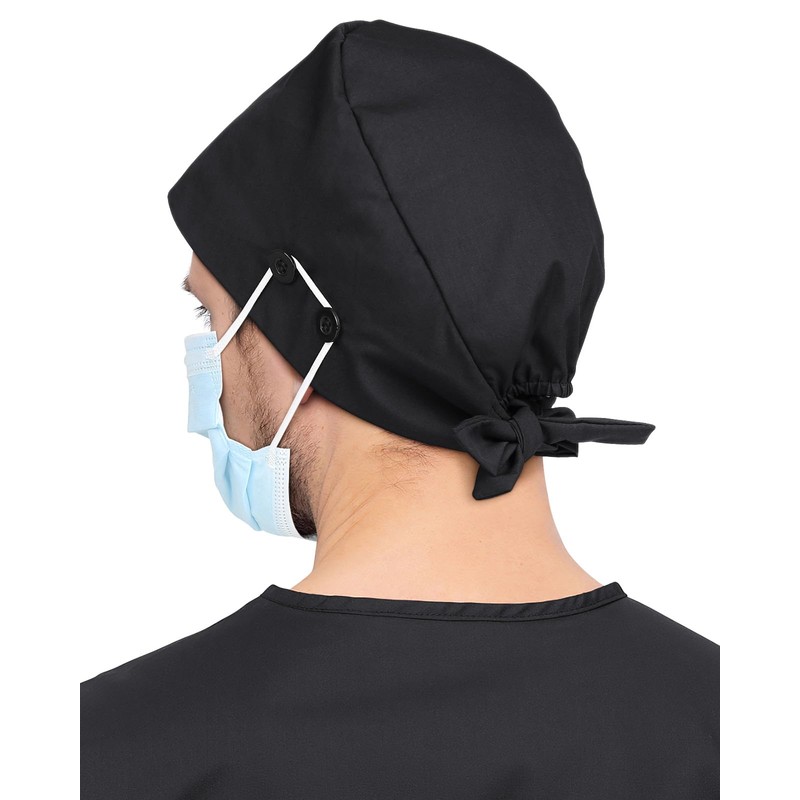 Scrub Cap Men Satin Lined Nurse Hats for Women Scrub