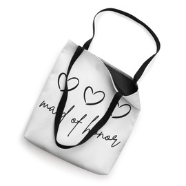 Minimalist Maid of Honor Matching Wedding Party Designs Tote Bag