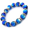 Gold Stone Sparkling Firefly Glass Bracelet, Yonaguni Blue, 0.5 inches