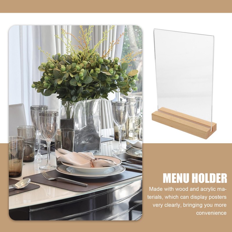 Operitacx Versatile Acrylic Easel Stand Table Sign Display Stand for