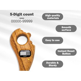 Hitopin Pack of 2 Buddha Beads Counter, Digital Beads Counter, Digital Finger Counter, Prayer Beads Counter, Digital Counter, for Buddhist Prayer, Meditation, Relaxation