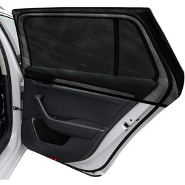 Car Window Shade  2 Pcs Auto Side Front Sun Shades Heat Block and UV Rays Protection Breathable Mesh Privacy Curtain Universal Fit Most (Car Seat 2Pcs 16"×23") - Size: SUV Back Seat 2Pcs