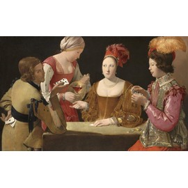 Painting Wallpaper Poster (Removable Self-stick) zyoruzyu・do・ra・toxu-ru Fraud (Clubs Cards Edition) 1630 – 1634 Year Blue Bells Museum Character Black K – LTR – 002s2 (603 mm × 369 mm) For Architectural Wallpaper + Weather Resistant Paint