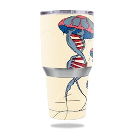 MightySkins Skin Compatible with Ozark Trail 30 oz Tumbler - DNA Jellyfish | Protective, Durable, and Unique Vinyl Decal wrap Cover | Easy to Apply, Remove, and Change Styles | Made in The USA