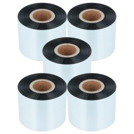 vhbw 5 x Thermal Transfer Tape Compatible with TSC TTP-384M, TTP-366M, TTP-368MT Printer Label Printer, Smudge-Proof, 50 mm x 300 m, Wax Resin Black