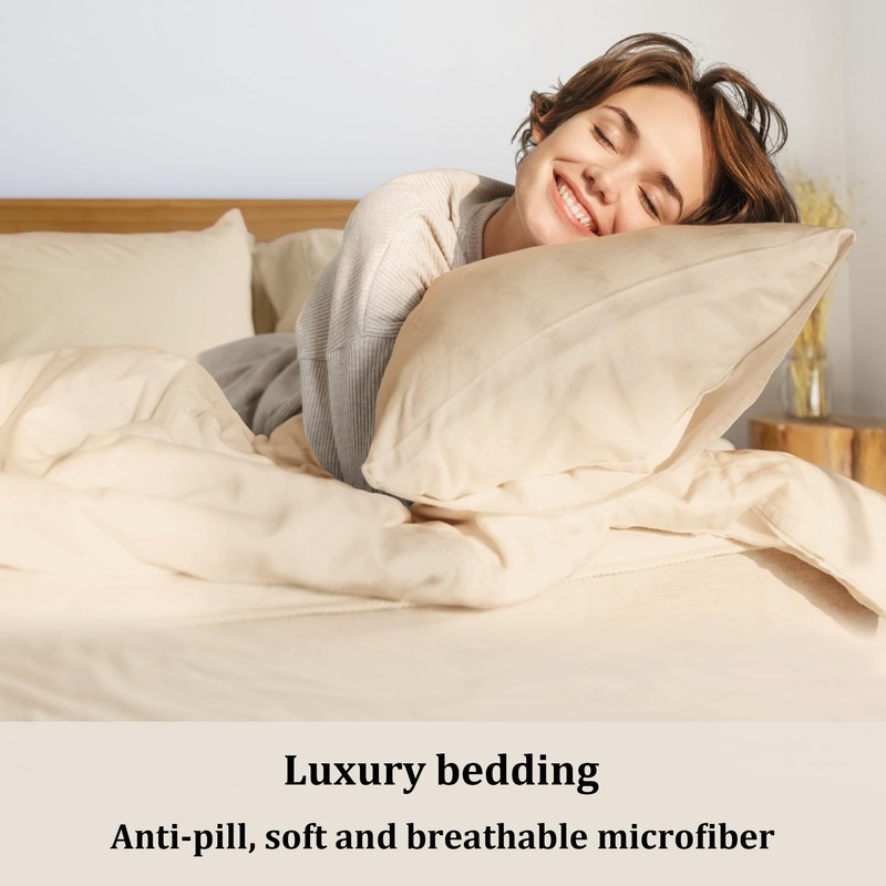 LuxClub Fitted Sheet King Bedding with 40cm Depth, Extra Deep