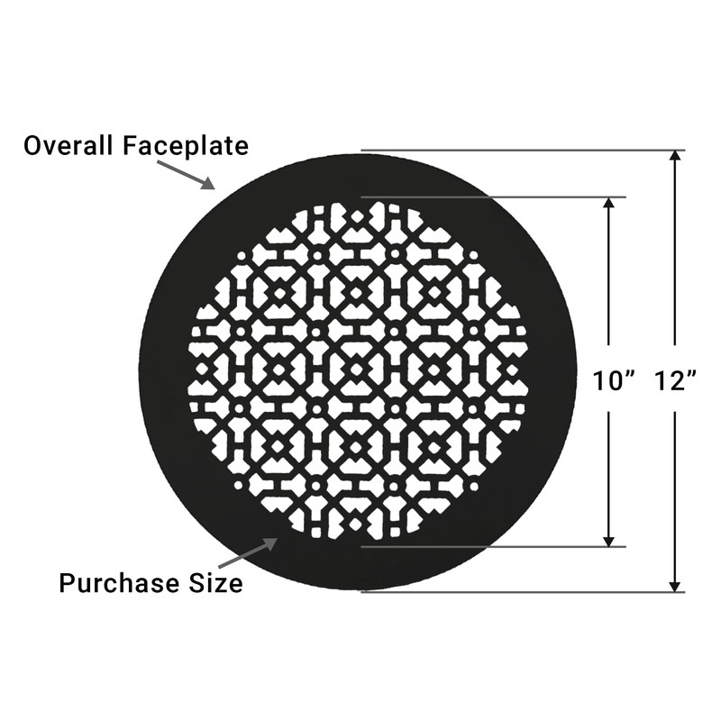 Achtek 10" Duct (12" Round Overall Size) Solid Cast Aluminum